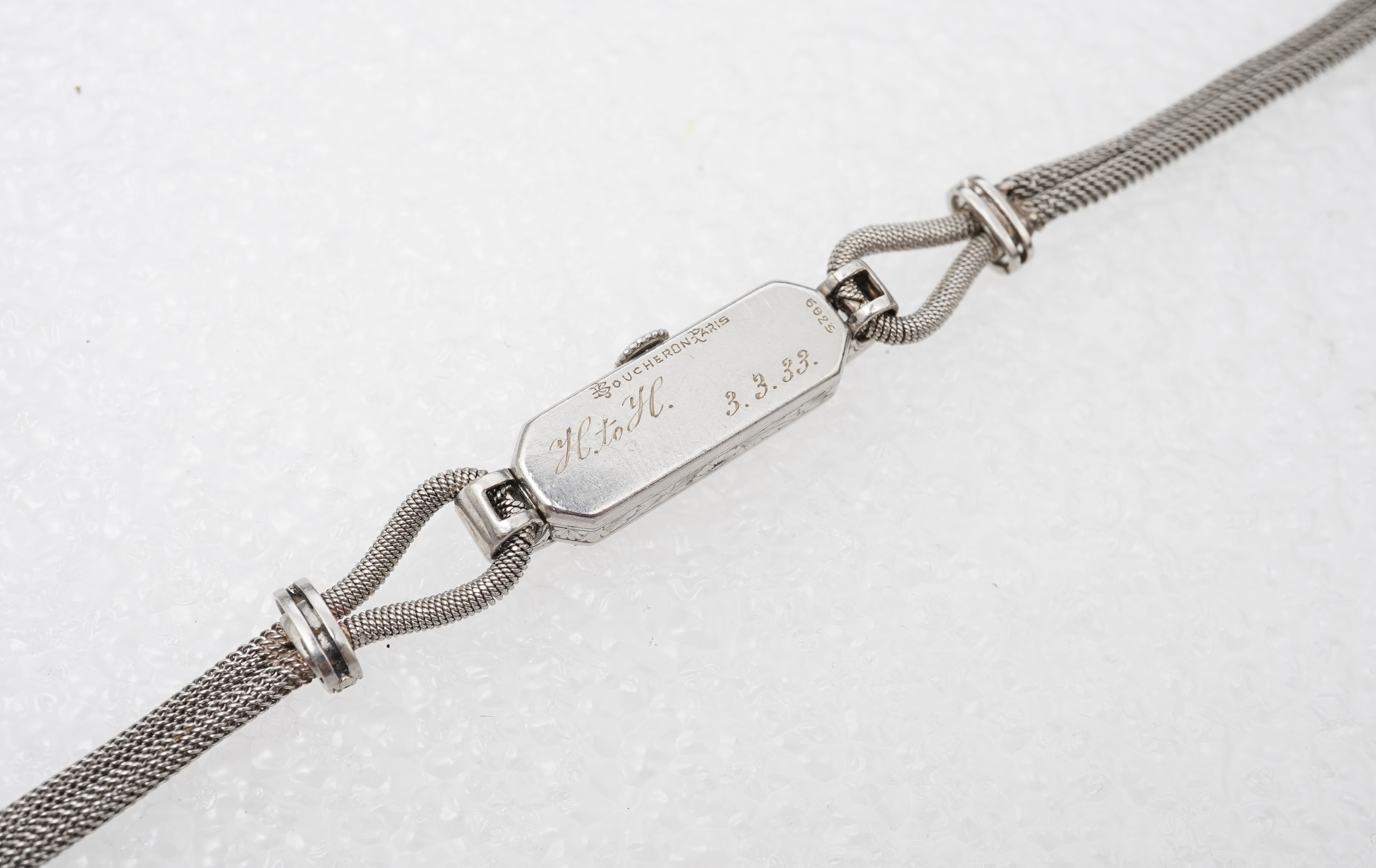 Boucheron, a lady's Art Deco diamond watch, France, circa 1933